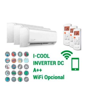 3X1 LG PC09SQ + PC09SQ + PC12SQ + MU3R19 COOLWELL I-COOL 9 + 9 + 12 + 3X1C61Kaire acondicionado
