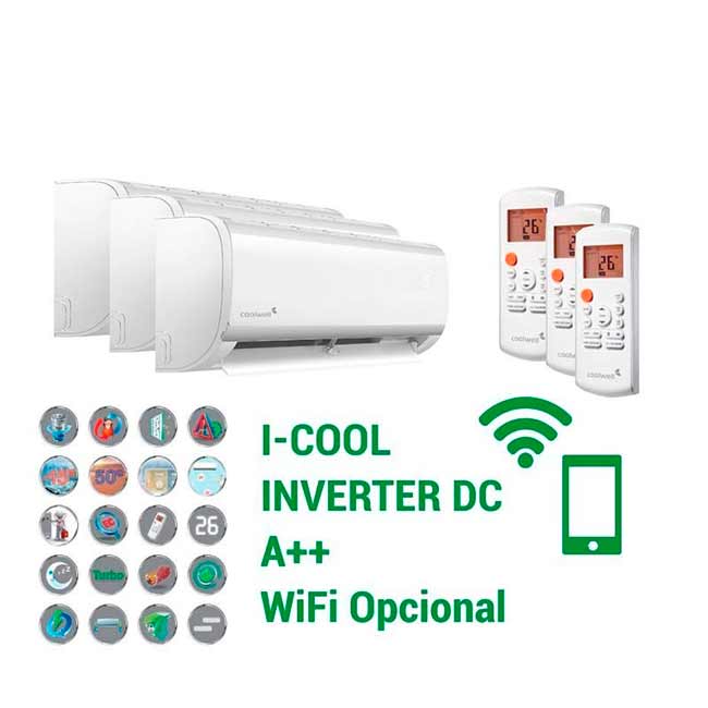 COOLWELL I-COOL 9 + 9 + 12 + 3X1C61Kaire acondicionado